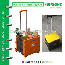 wheeled shopping plastic foldable cart